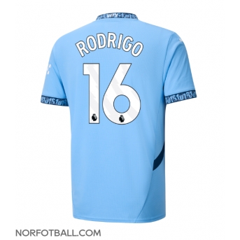 Billige Fotballdrakt Manchester City Rodri Hernandez #16 Replika Hjemmedrakt 2024-25 Kortermet
